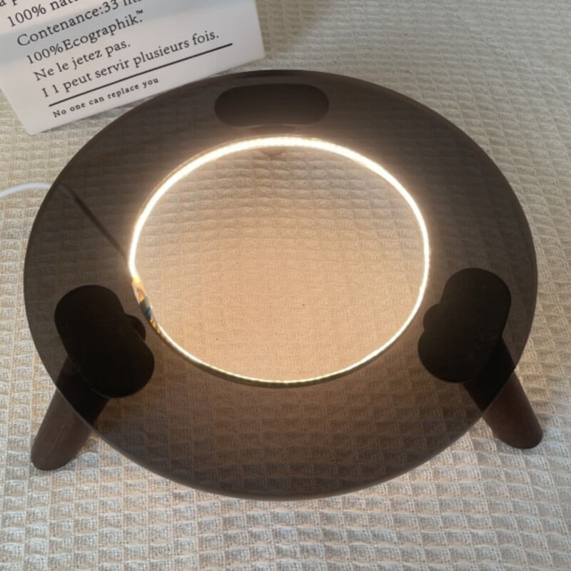 Cosentop is suitable for Harmankardon Harman Kardon audio stand floor-standing vertical type glass 2/3/4 generation crystal 4th generation solid wood desktop type wall-mounted black walnut (with light)