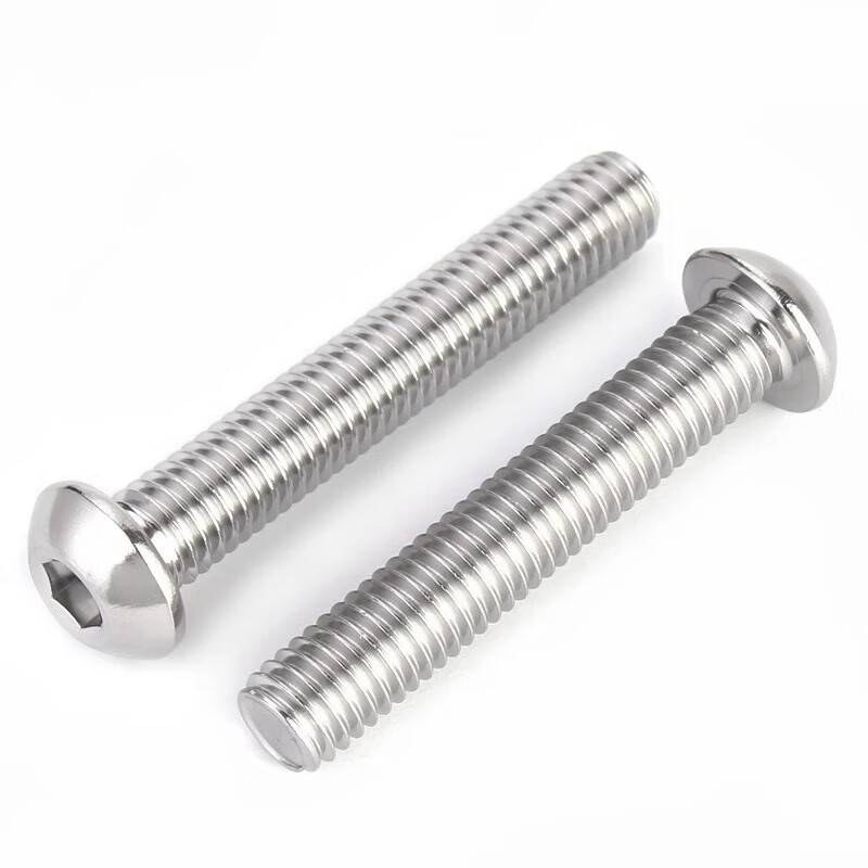 Jinchao 201 stainless steel semi-round head hexagonal bolt pan head screw round cup bolt M3M4M5M8M10 M10*75 (2 pieces)