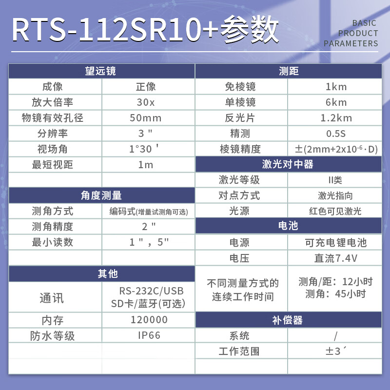 Yigang (YG) Suzhou Yigang total station prism-free high-precision distance measurement and mapping instrument road angle coordinate stakeout RTS112 2 seconds RTS-112SR10 prism-free 1000 meters