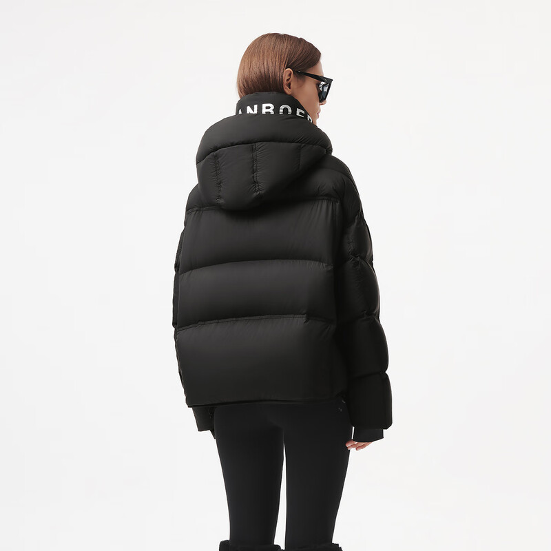 Tambor Zhou Ye's same style puff short down jacket women's winter coat thickened warm bread coat TB5530338Z black M (165)