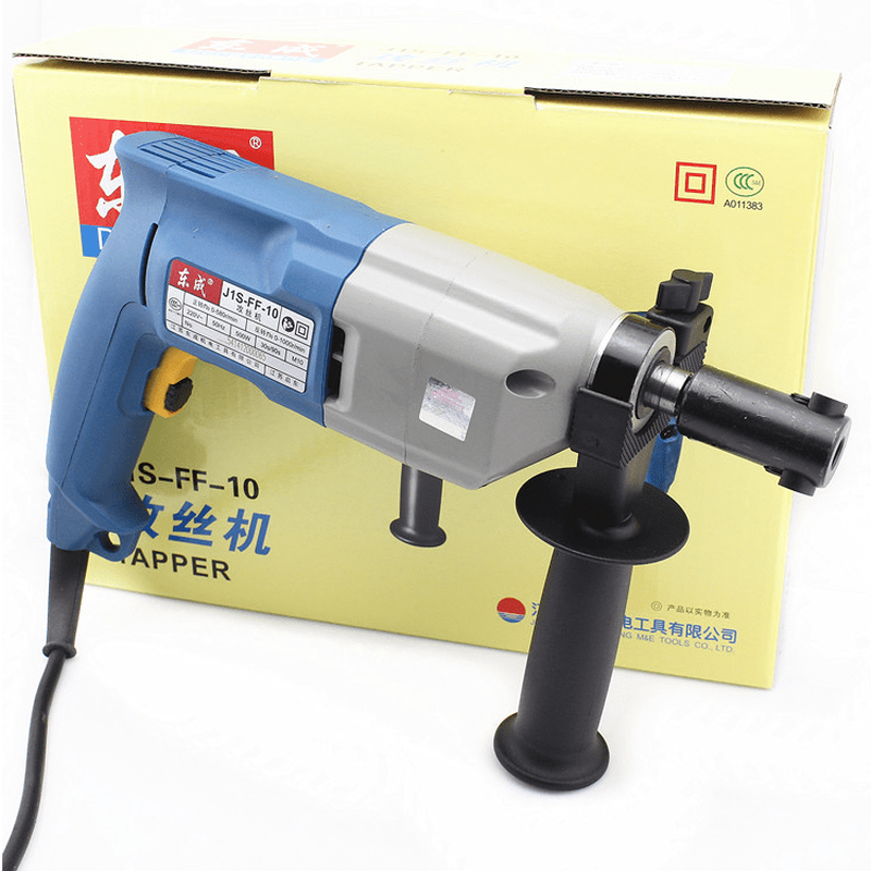 Dongcheng tapping machine/02-10 tapping electric drill portable electric automatic forward and reverse threading machine J1S-FF-10 universal head not easy to break the tap