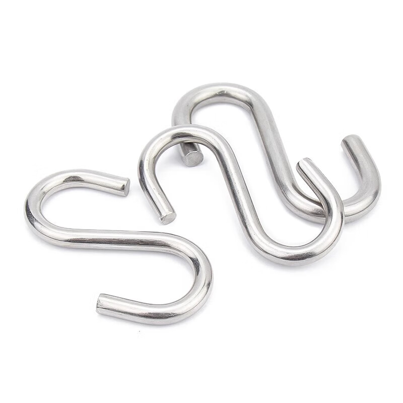 Jinchao S hook 304 stainless steel S-shaped hook S-shaped hook S hook industrial hook convenient hook load-bearing M6 (5 pieces)