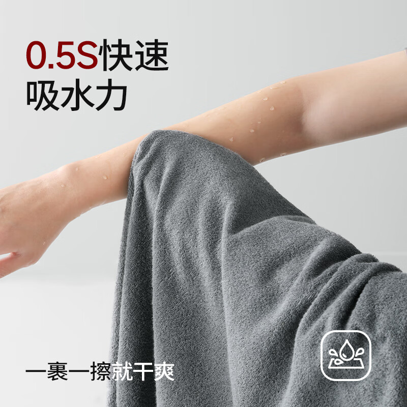 MUJI grade 7A antibacterial 100% pure cotton skin-friendly and non-shedding Xinjiang cotton strong water-absorbent men's high-end large bath towel