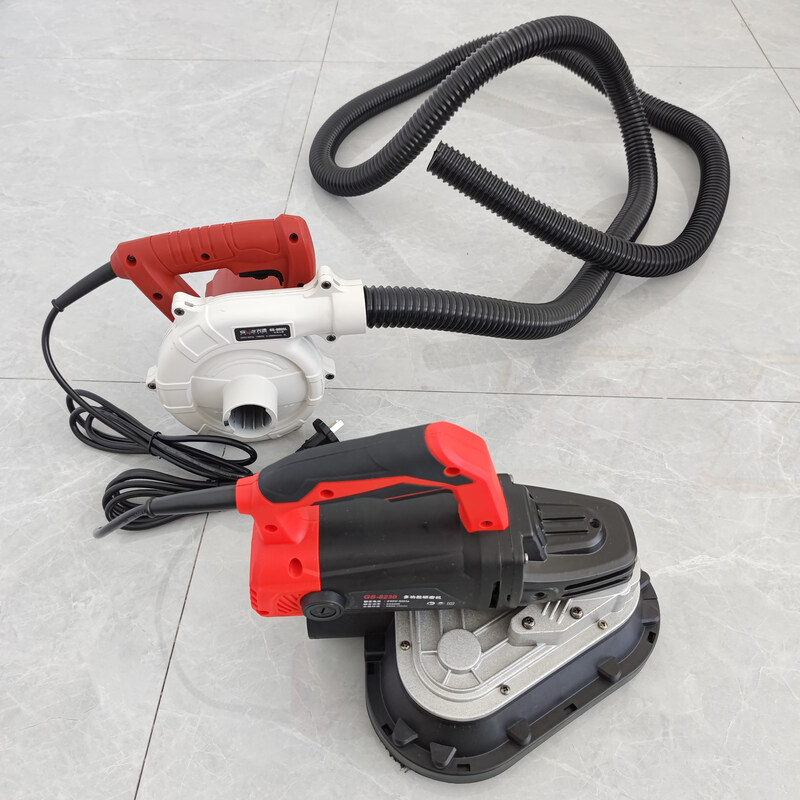 Lightspeed handheld three-head dust-free grinder floor grinder edge grinding concrete cement floor renovation terrazzo epoxy three-head grinder + handheld bracket + aluminum shell vacuum cleaner