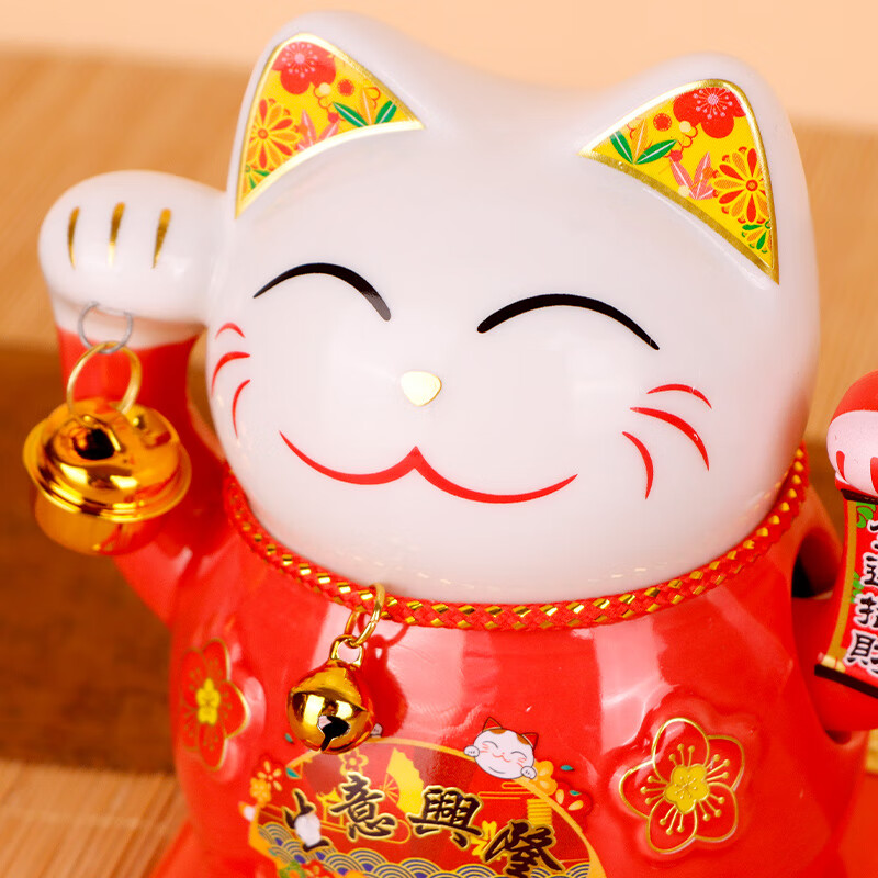 Extreme Space Lucky Cat Solar Powered Automatic Hand Waving Lucky Cat Living Room Ornament Store Opening Gift Housewarming Gift