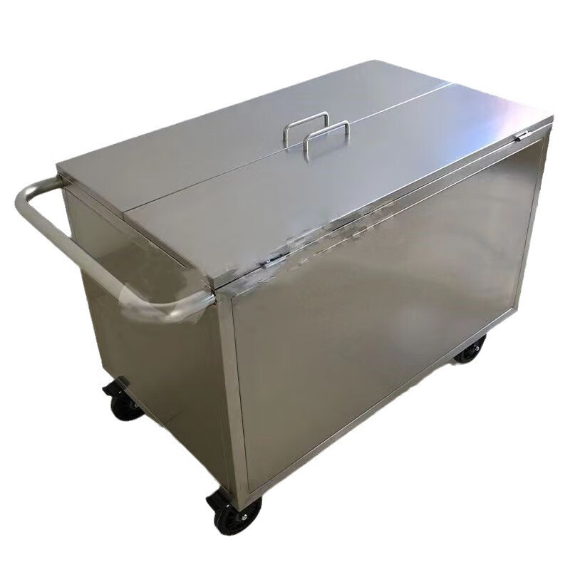 Sterile garbage truck 304 stainless steel transfer truck 316 food hospital laboratory waste cart turnover truck 800*450*800 (201) Style 1 (excluding inner barrel)