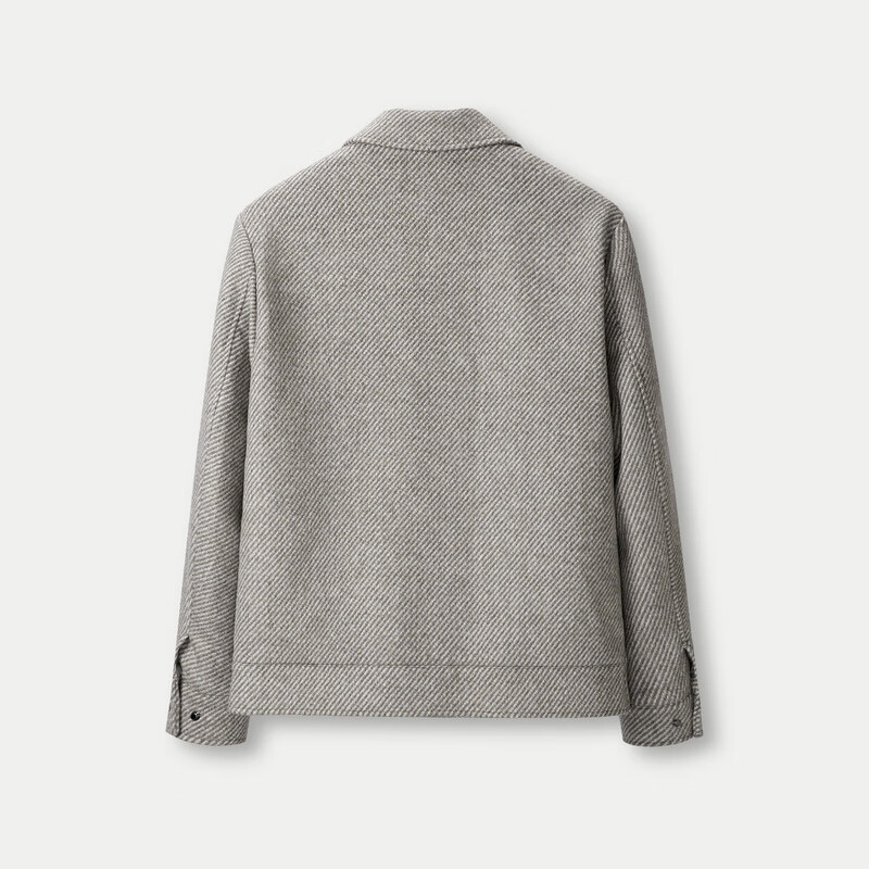 HLA Hai Lan House Jacket Men's Lapel Striped Woolen Warm Jacket Men's Winter