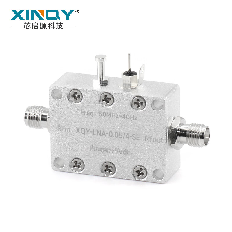 XINQY Xinqiyuan SMA female LNA gain 5V pre-RF low noise amplifier high linearity 0.05-4G 5V XQY-LNA-0.05/4-SE