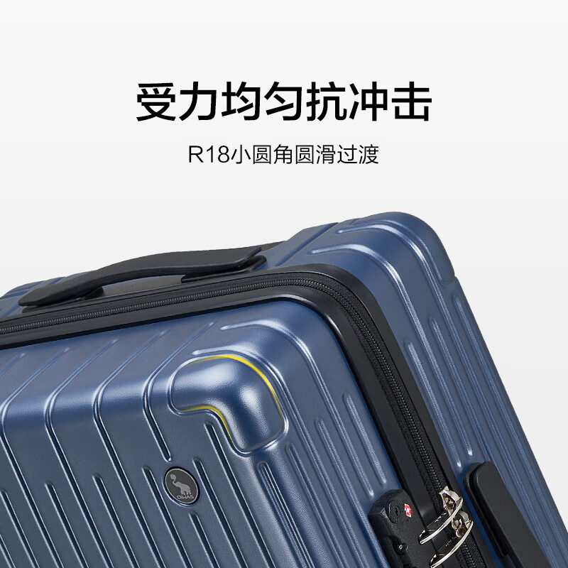 Hermes suitcase trolley case 24-inch suitcase men's large-capacity password box women's checked business travel leather case navy blue