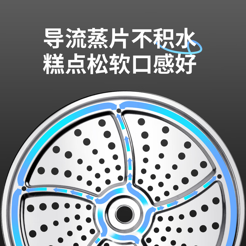 Triangle steamer 304 stainless steel double-layer household 30cm soup pot for steaming steamed buns and buns double bottom gas induction cooker universal