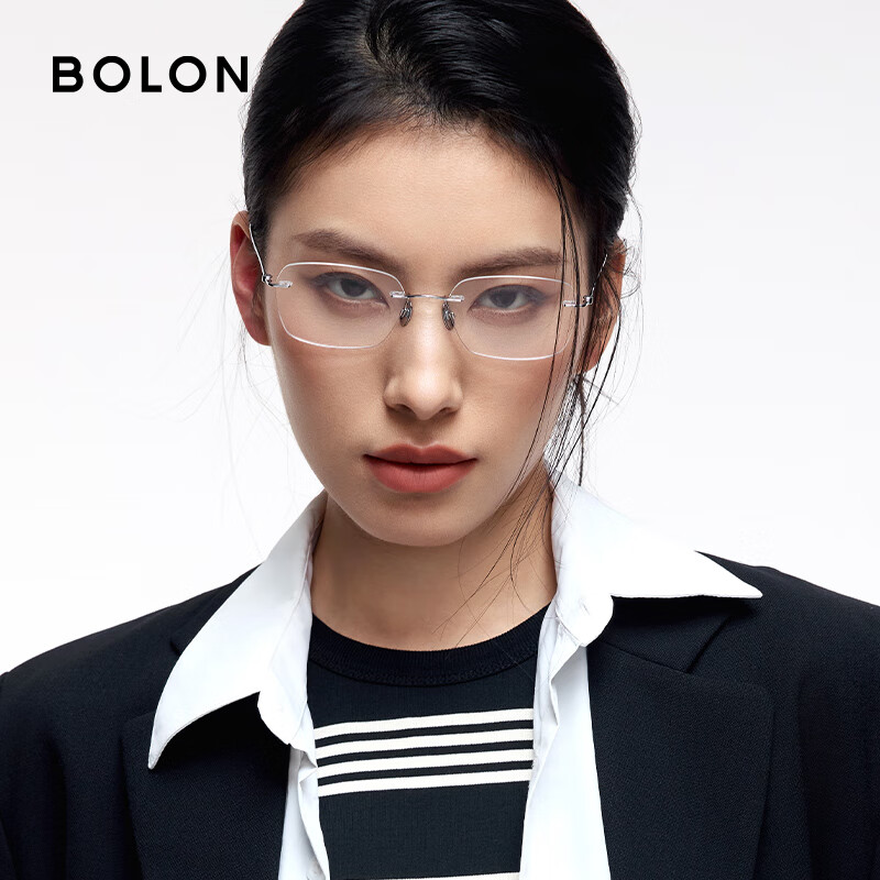 BOLON Tyrannosaurus glasses 25 new products light business elegant frameless men's and women's myopia optical glasses titanium frame BR1003B10