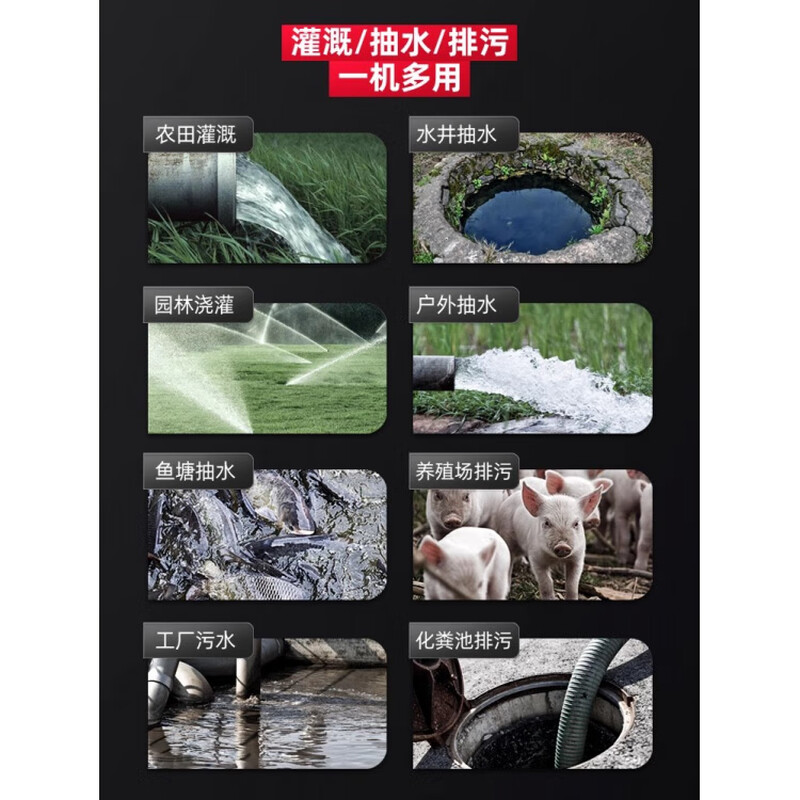 Delixi submersible pump 220V household small sewage pump high lift water pump large flow agricultural irrigation pump AC submersible pump 250 watts (1.5 tons 12 meters 1 inch) 220v