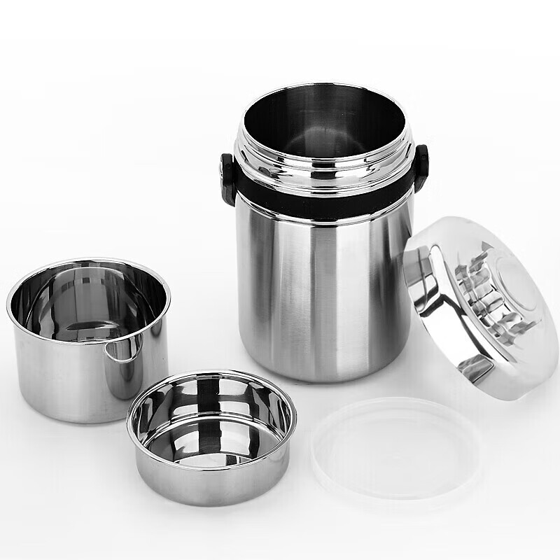 MAXCOOK 304 stainless steel thermal insulation pot lunch box 2.5L vacuum insulation portable with insulation bag MCTG-477