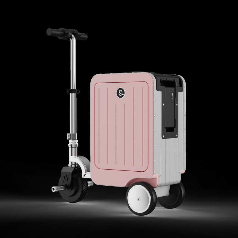 20-inch electric suitcase for people riding, electric suitcase for business travel, fixed speed cruise, children can ride, pink Pro remote control version + fixed speed cruise, 20 inches