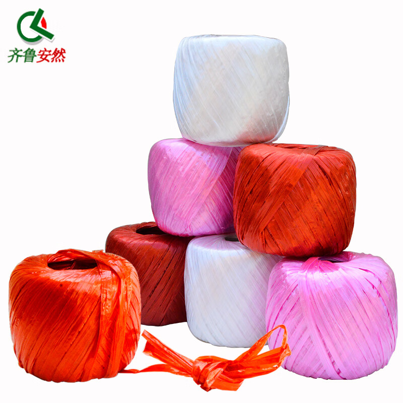 Qilu Anran Thickened Bundling Rope Cable Tie Binding Belt Fixed Tightening Belt Tie Mouth Rope Grass Ball Plastic Rope Tie Packing Belt Rope Baling Rope Packing Rope Nylon Rope Fiber Rope New Material Thickened White 200g Long 200 Meters Thickened
