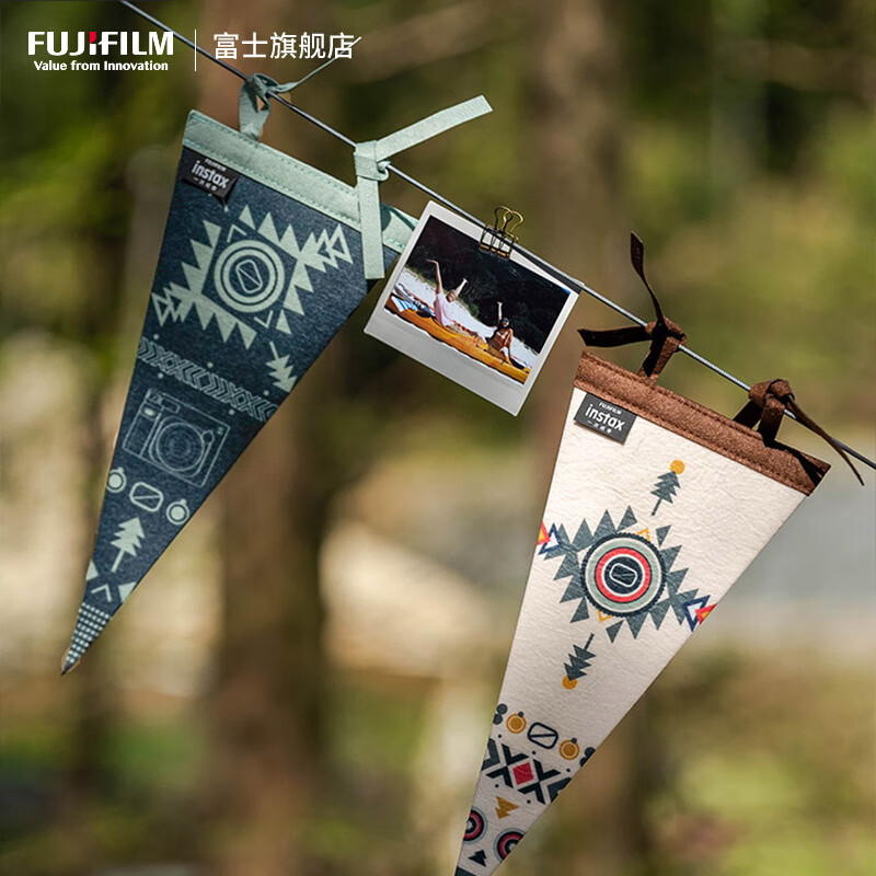 Fuji (FUJIFILM) instax wide400 w400 one-shot wide-format instant camera uses 5-inch photo paper W400 wilderness green + base + peripheral accessories, a total of 40 pieces of photo paper, official standard