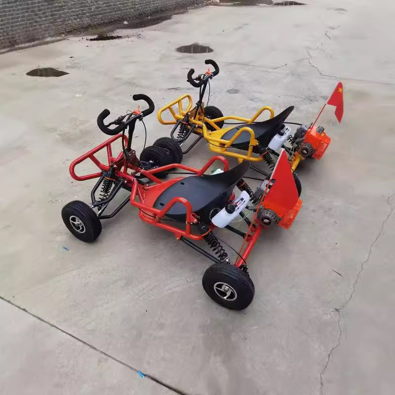 Sepudi electric off-road kart drift two-stroke all-terrain UTV off-road vehicle fuel adult and children dual-purpose beach vehicle fluorescent green-double-layer fuel version