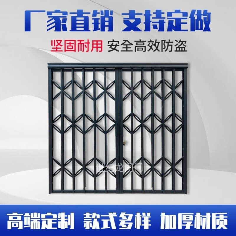 Vinoa 304 manual push and retract door, stainless steel sliding door, folding door, sliding door, anti-theft net, balcony protection, 304 stainless steel sliding door, customized according to door size, consult customer service for customization