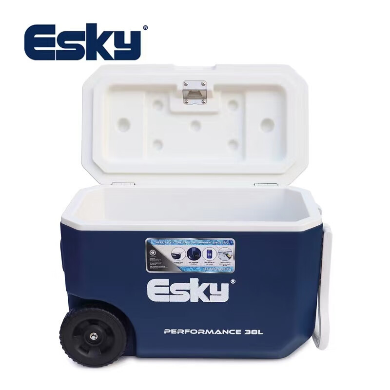 Shikun Insulation Box New 38L Vehicle Mounted Outdoor Camping Trolley with Wheels Ice Bucket Street Stall Fresh Fishing Box 38L New Style + 10 Ice Bags