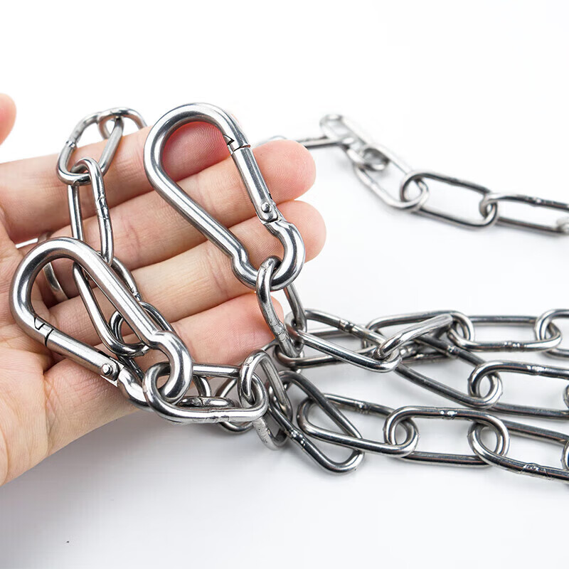 Jinguluo 304 stainless steel chain outdoor 3mm thick chain 5m + 2 spring buckles KZS-1150