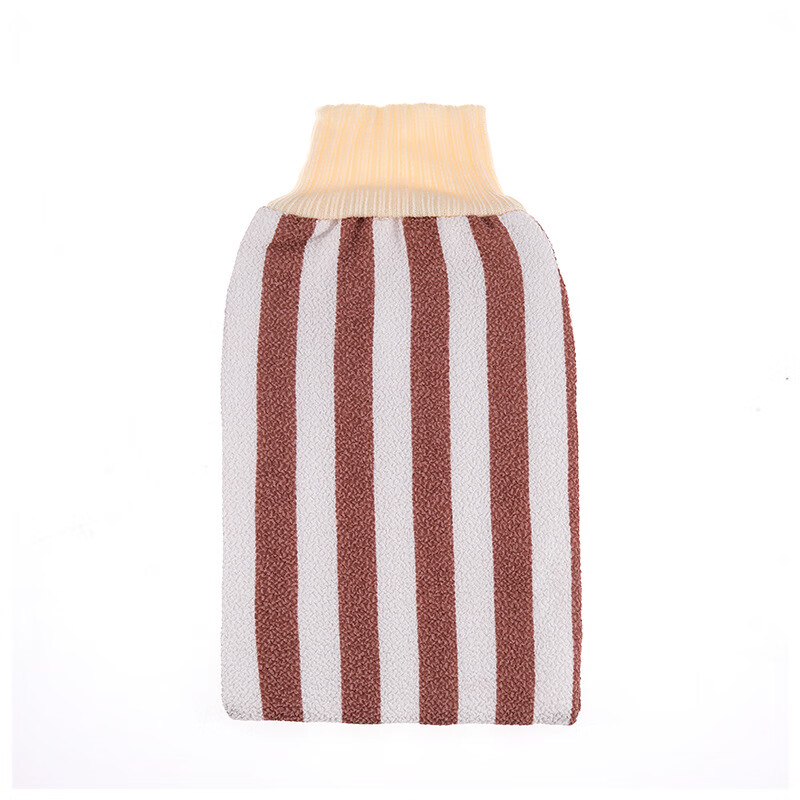 Mi Shuo bath towel, powerful mud rub, bath and back rub, men's and women's bath towel, home striped red (1 piece)