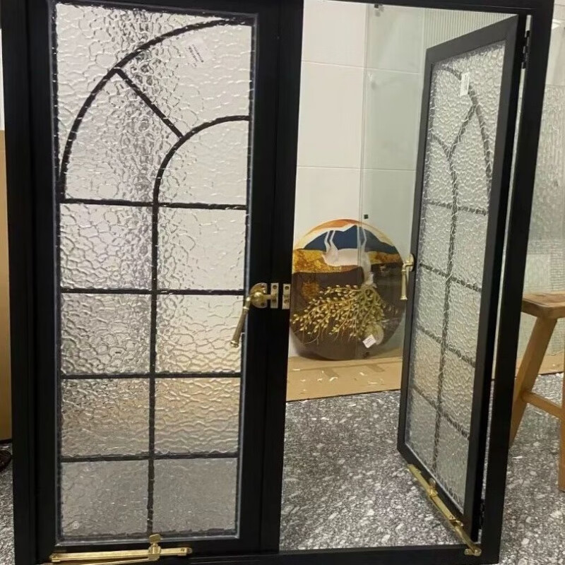 Yaotian French retro iron art old steel window dining room living room rectangular partition study loft lighting window glass window French retro iron art old steel window dining room living room long