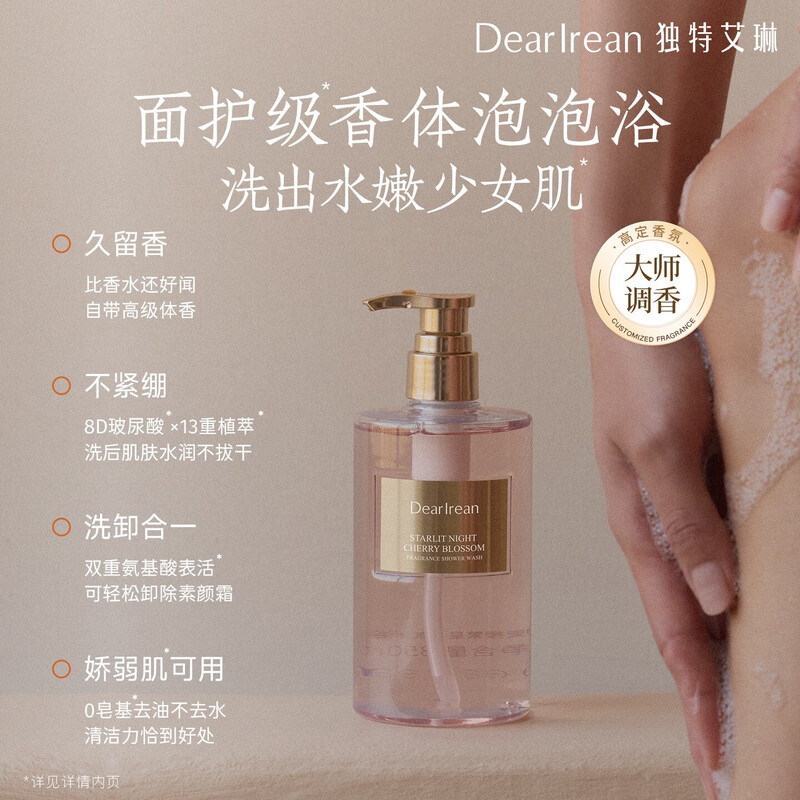Unique Erin New Year's gift, high-end fragrance gift box set, shower gel, body lotion, shampoo, perfume, souvenir for girlfriend, hot selling shower gel 350ml + hand cream 35ml