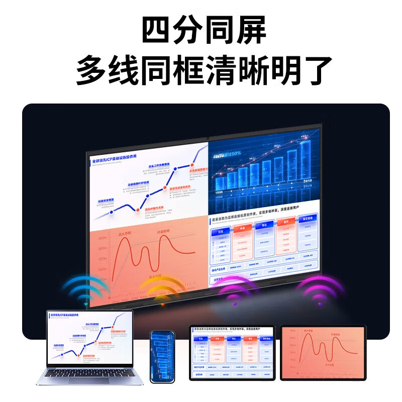 Lenovo conference tablet all-in-one 65/75/86-inch touch screen with built-in camera and microphone Smart electronic whiteboard video conferencing TV training teaching office large screen 86-inch all-in-one machine + screen projector + mobile stand + Win10 module