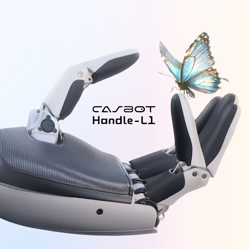 CASBOT Lingbao Robot Highly Integrated Universal Lightweight Version Dexterous Hand Handle-L1 Intelligent Bionic Hand Mechanical Arm Five-Finger Dexterous Hand Robot Intelligent and Efficient Grasping Standard Version - Left Hand
