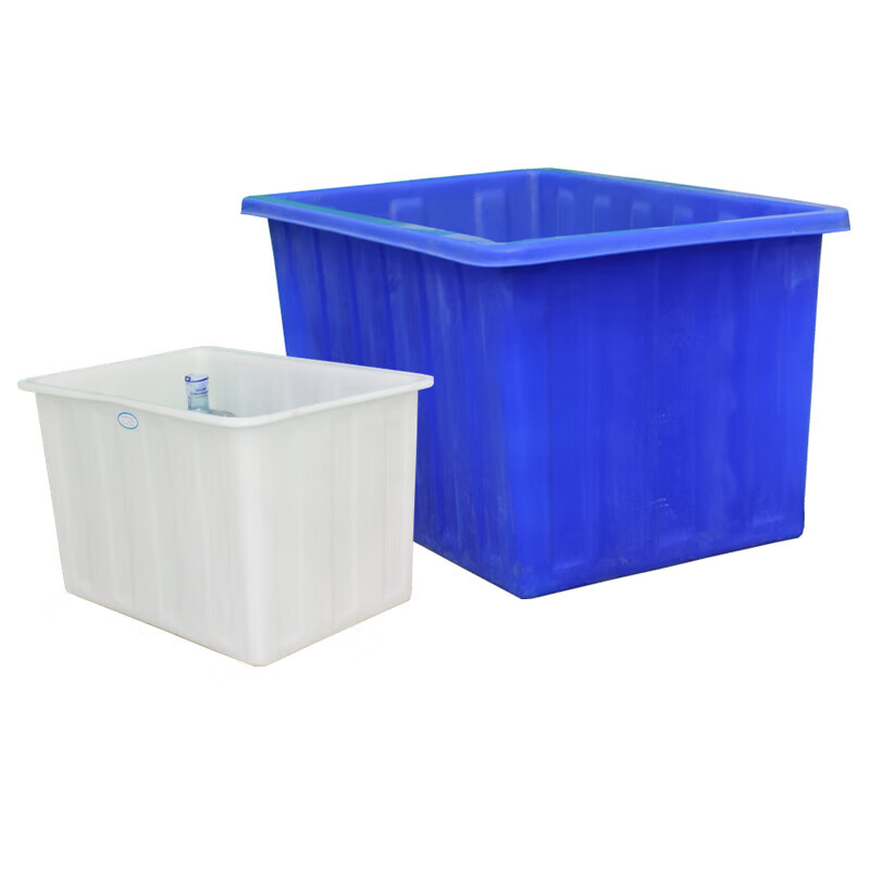 Thickened aquaculture box beef tendon shallow basin with drain valve rectangular plastic bucket large water tank K50 length 57 width 43 height 32 cm