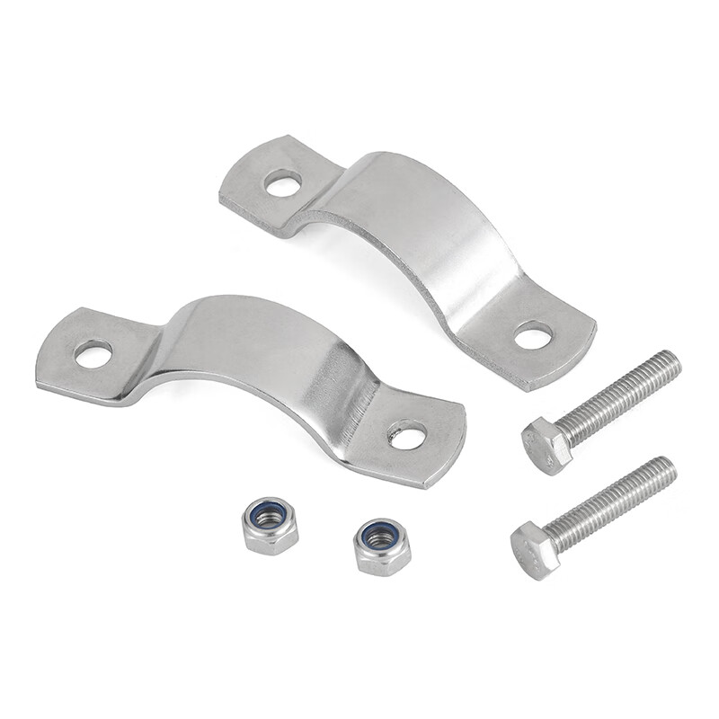 Jinggong (JINGGONG) 304 stainless steel hoop thickened pipe clamp holder water pipe steel pipe clamp buckle tightener clamp pipe clamp inner diameter 32mm