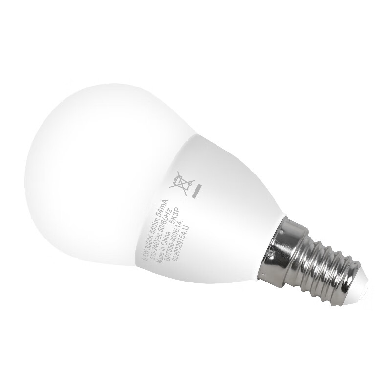 Philips (PHILIPS) constant-brightness LED bulb high-brightness energy-saving bulb lighting source E14 small screw mouth 6.5W white light 6500K true color version