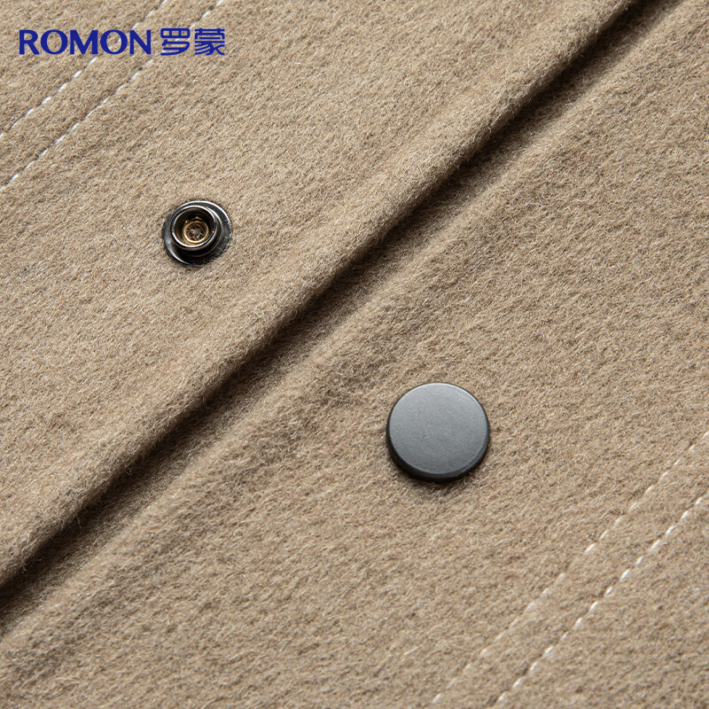 Romon Sheep Wool Wool Jacket Men's Autumn and Winter Thickened Young and Middle-aged Business Casual Lapel Jacket Men's Clothing