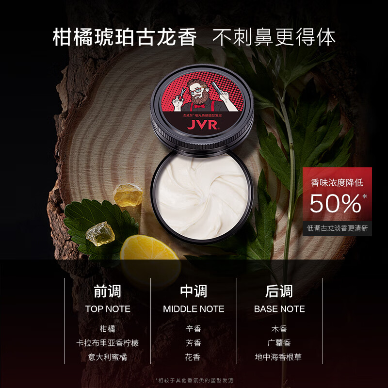 Jewel men's matte hair mud hair shaping natural fluffy hair gel hair wax refreshing long-lasting styling travel size 20g
