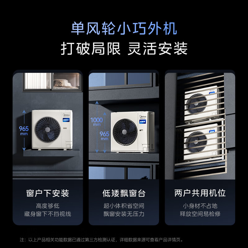 Midea's Ideal Home 4th Generation One-to-Four Whole House Smart Air Manager One-to-Multiple Full DC Frequency Converter Multi-split One Price All-Inclusive Central Air Conditioning Ideal Home 4th Generation 6 HP One-to-Four 90~120