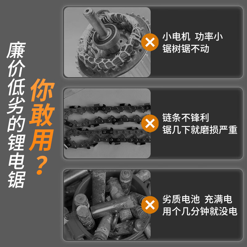 Hanweishi chainsaw logging saw lithium battery rechargeable household saw firewood electric chain saw hand-held tree felling saw tree artifact