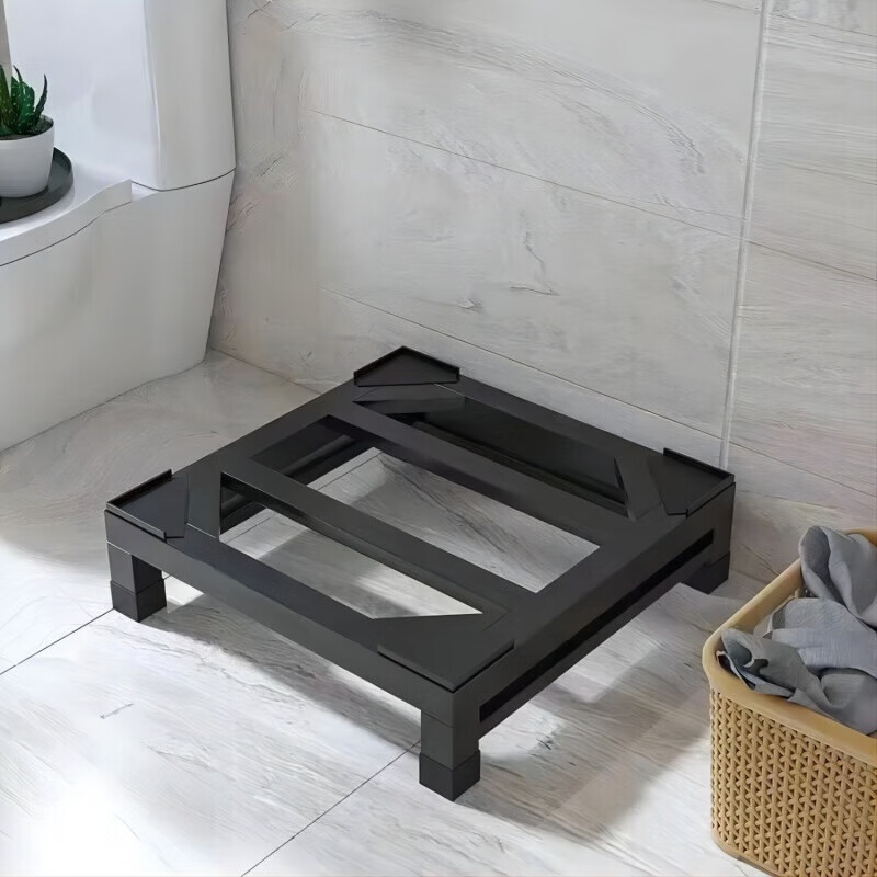 Yimu Private Refrigerator Washing Machine Base Rack Universal Foot Pad Storage Rack Heightened Bracket Bracket Iron Dishwasher Rack Matte Black Thicker Material than Its Competitors Length 60 Width 55 Height 40 cm