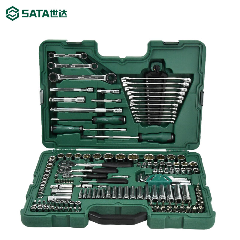 SATA auto repair tool set 150 pieces socket wrench combination car set 128 pieces 09014A/09510 09510/150 pieces 6.3X10X12.5MM series