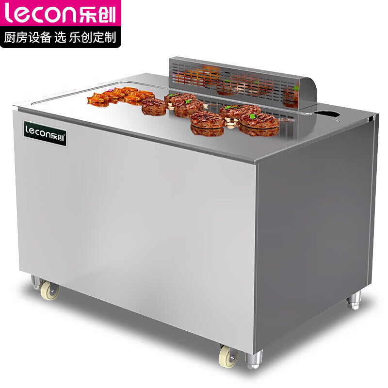 Lecon griddle merchant hand-caught cake machine Teppanyaki squid fried steak grilled cold noodles Teppanyaki thickened electric griddle electric heating iron plate electromagnet plate grill 1.5 meters