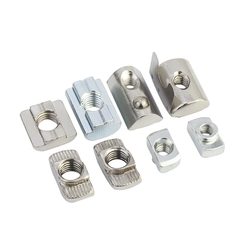 Jinchao T-type nut 20/30/40/45 type European standard aluminum profile slider shrapnel nut ship type hammer head national standard European standard T type 40 type-M6 (50 pieces)