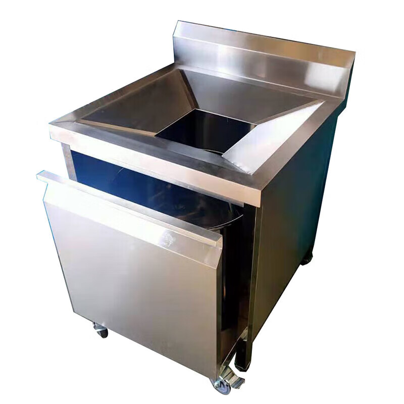 Canteen leftovers trash can collection cabinet kitchen waste storage box hotel plate and bowl sorting swill cabinet O23-two mouths and two boxes food collection truck official standard configuration