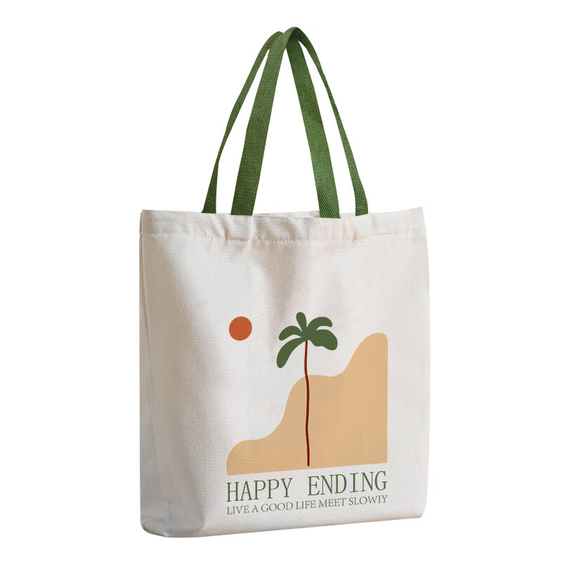 Right Away canvas bag cloth bag portable shopping cloth bag environmentally friendly zipper large capacity cloth bag student simple female Korean version