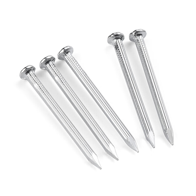 JINGGONG 55# Steel Cement Nails Steel Nails Cement Wall Nails Brick Wall Nails Concrete Nails Special Steel Nails High Strength Iron Nails 60mm Cement Nails White Zinc (A box of about 72 pcs)