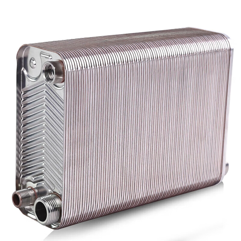 New Warriors Brazed Plate Heat Exchanger Household Radiator Floor Heating Over Water Hot and Cold Stainless Steel Over Water Heat Exchanger Thickened 32-layer Same Side