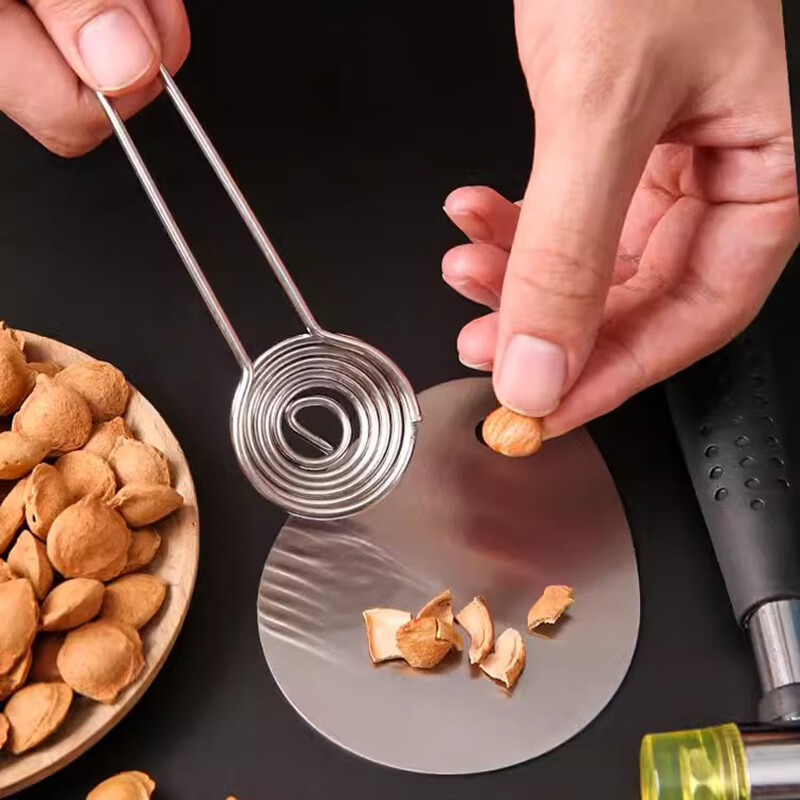 LH apricot core opener, manual apricot core and hard shell special tool, stainless steel almond peeling, nut core removal clip, almond shell opener