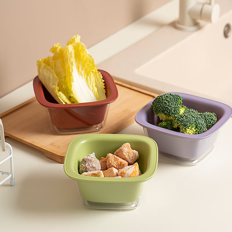 Onlycook mini double layer washing fruit drain basket household small fruit basket drain fruit basin vegetable basin fruit plate mini double layer drain basket white