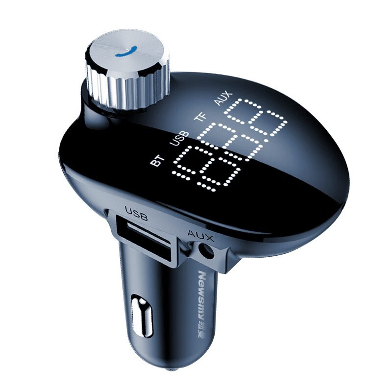 Newman car MP3 player Bluetooth receiver music USB flash drive multi-function adapter car charger flagship version cool black (lossless sound quality + super fast charging official standard)