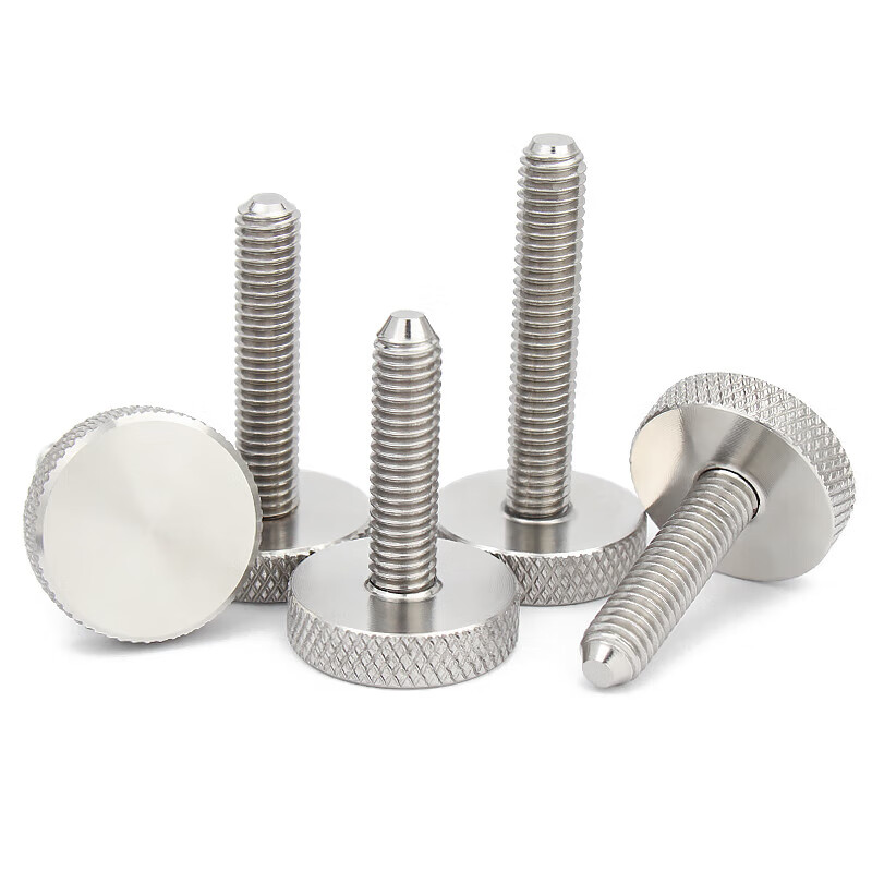 Jinchao stainless steel knurled screw hand-tight adjustment bolt large head advertising mirror screw M3/4/5/6/8/10 M3*6 (1 piece)