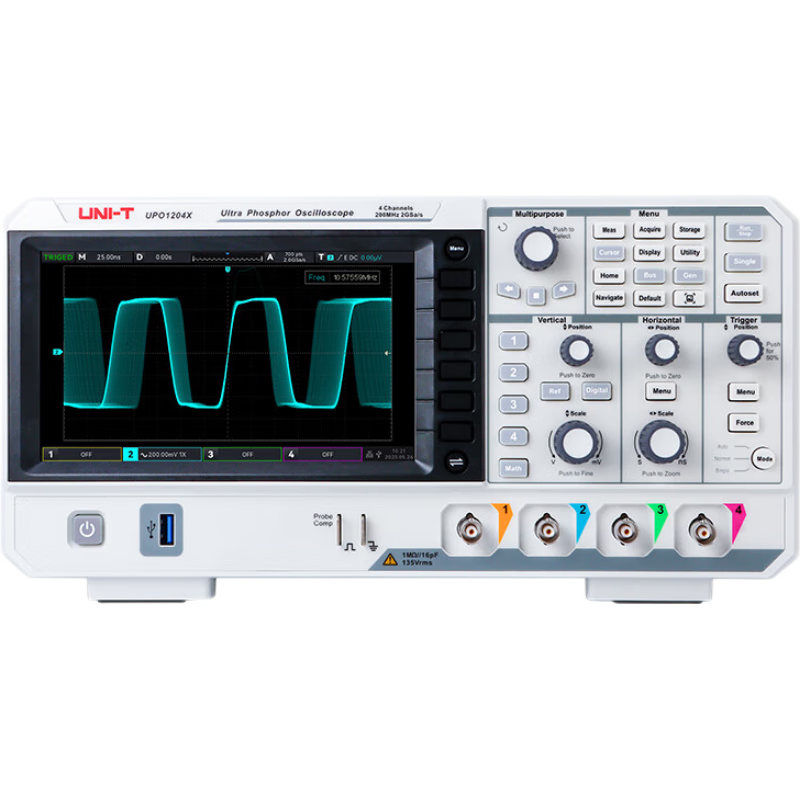 Unilide UPO1204X high-precision digital fluorescence oscilloscope 200M four-channel oscilloscope digital storage oscilloscope