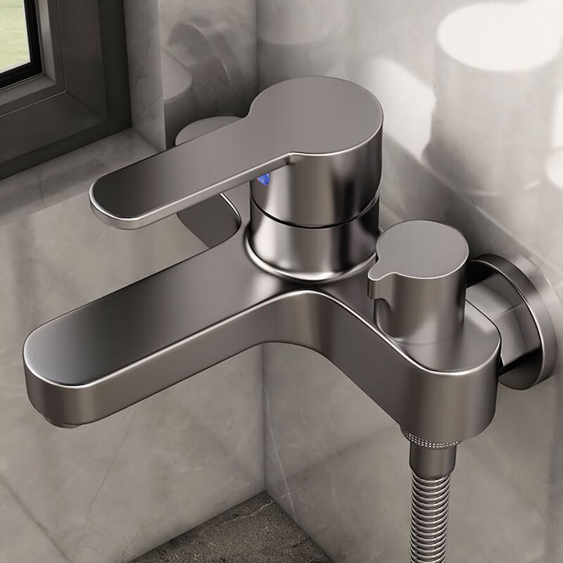 Jiumu Wangshijia shower faucet all copper mixing valve shower shower set bathroom bathtub triple hot and cold faucet side opening upgraded model - all copper faucet no accessories